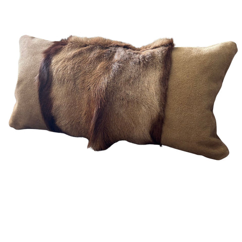 Copper Springbok Throw Pillow Cover, Copper Springbok Hide Cushion Cover, Springbok Pillow Cover - Size: 21x10 inches
