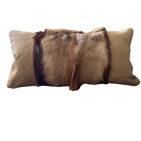 Copper Springbok Throw Pillow Cover, Copper Springbok Hide Cushion Cover, Springbok Pillow Cover - Size: 21x10 inches