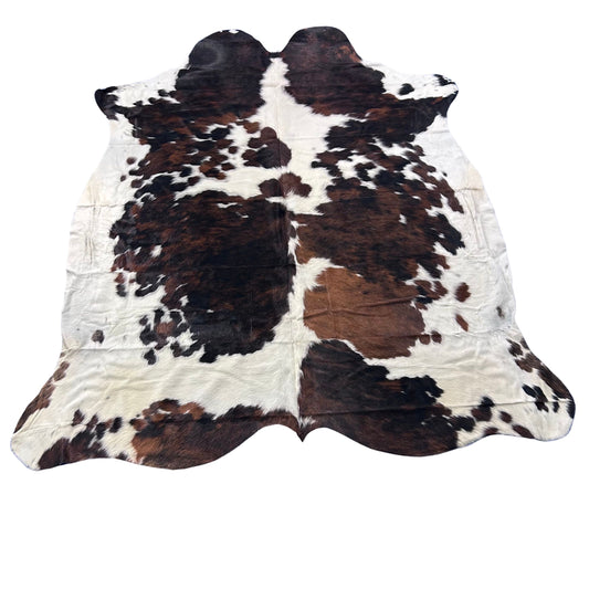 Tricolor Cowhide Rug Size: 7x7 feet Colombia #24