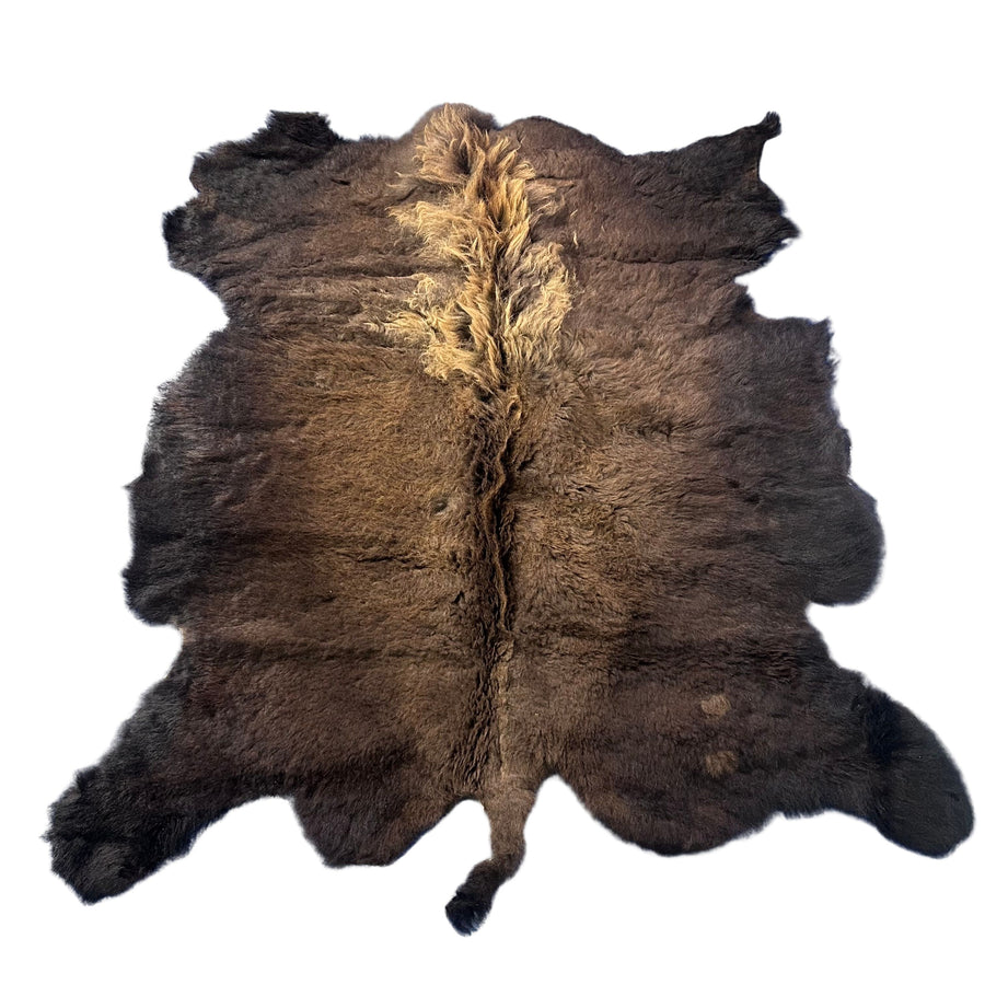 Bison Skin Rug (awesome long winter coat) Size: 7x7 feet Bison # 26