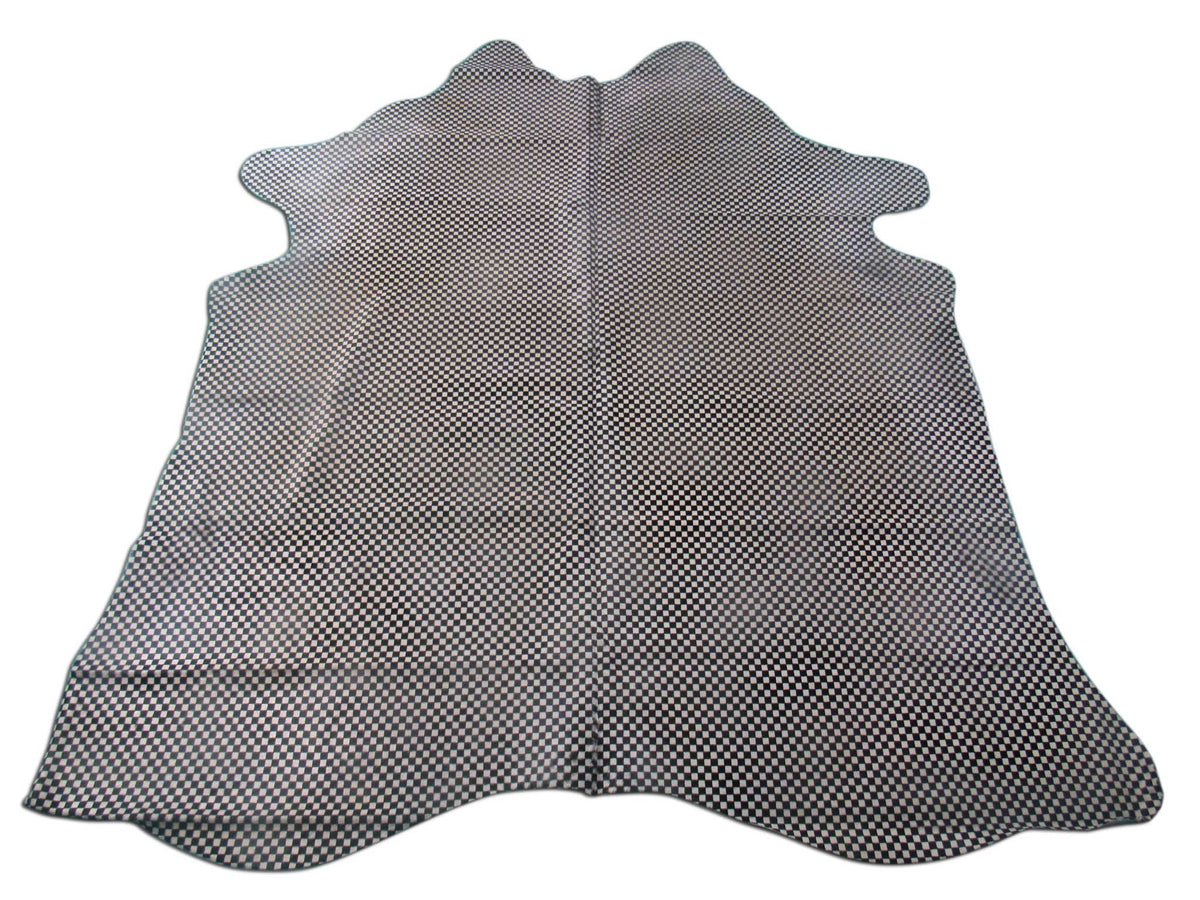 Checker Printed Cowhide Rug Size: 7 1/2x6 3/4 feet C-1520