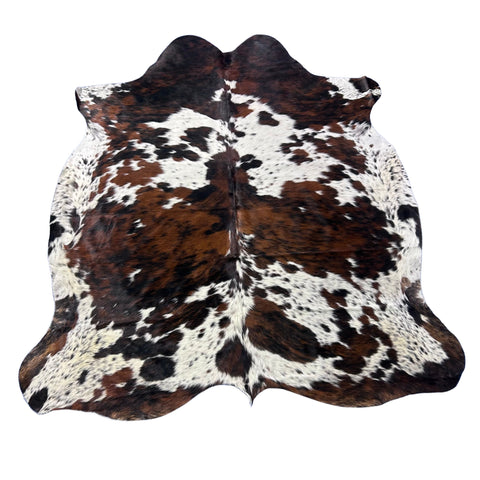 Tricolor Cowhide Rug (41 sq ft) Size: 7x6.5 feet Colombia-103A