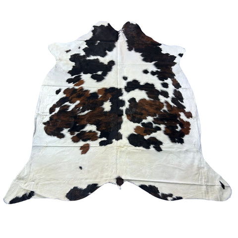 Tricolor Cowhide Cowhide Rug (38 sq ft) Size: 7x7 feet Colombia-109