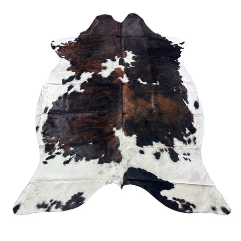 Tricolor Cowhide Rug (36 sq ft) Size: 7.5x6 feet Colombia-118