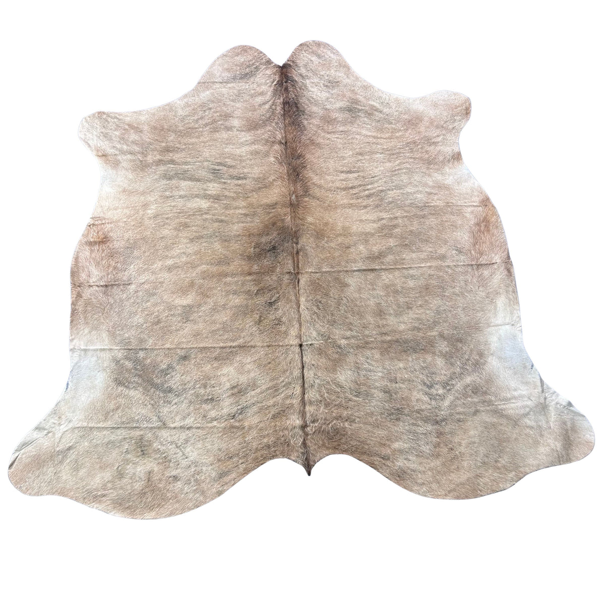 Light Beige Brindle Cowhide Rug (39.25 sq ft/ some fire brands) Size: 7x7 feet Colombia-44