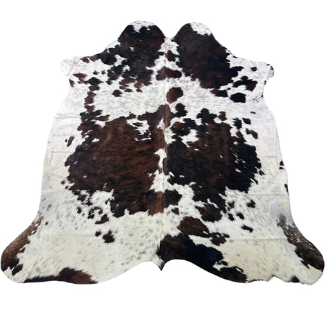 Tricolor Cowhide Rug (43.50 sq ft) Size: 7.5x7 feet Colombia-47