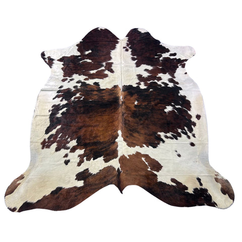 Tricolor Cowhide Rug (39 sq ft) Size: 7x6.7 feet Colombia-54