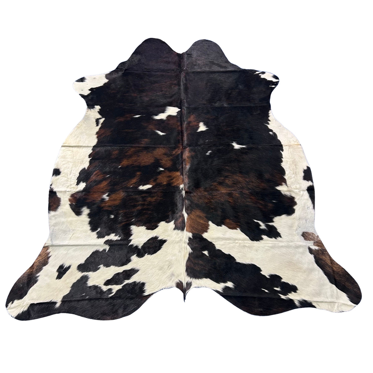 Tricolor Cowhide Rug (34 sq ft) Size: 6.5x6.5 feet Colombia-165