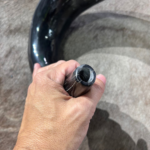Cape Buffalo Yemenite Shofar - Genuine Cape buffalo Horn - Around 23" long - Judaica Trumpet Kosher-made African Buffalo horn shofar