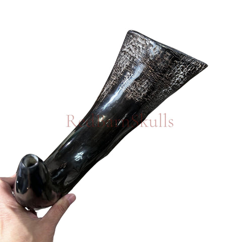 1 Cape Buffalo Shofar Kosher-Made Horn Shofar, Yemenite Judaica Shofar Medium