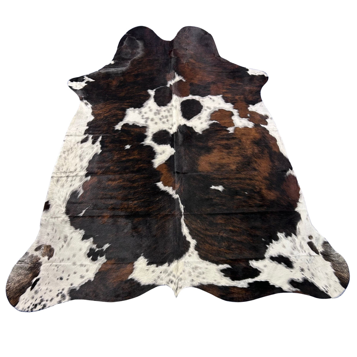 Tricolor Cowhide Rug (39 sq ft) Size: 7x7 feet Colombia-101