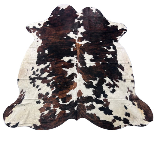 Tricolor Cowhide Rug (37.50 sq ft) Size: 7x7 feet Colombia-107