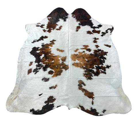 Tricolor Cowhide Rug (45 sq ft) Size: 7.2x7 feet Colombia-109