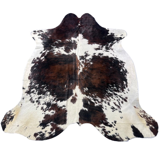 Tricolor Cowhide Rug (34 sq ft) Size: 7x6.5 feet Colombia-117