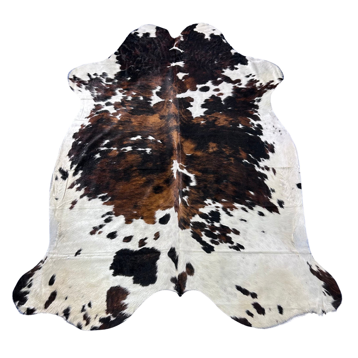 Tricolor Cowhide Rug (47.25 sq ft) Size: 8x7 feet Colombia-124