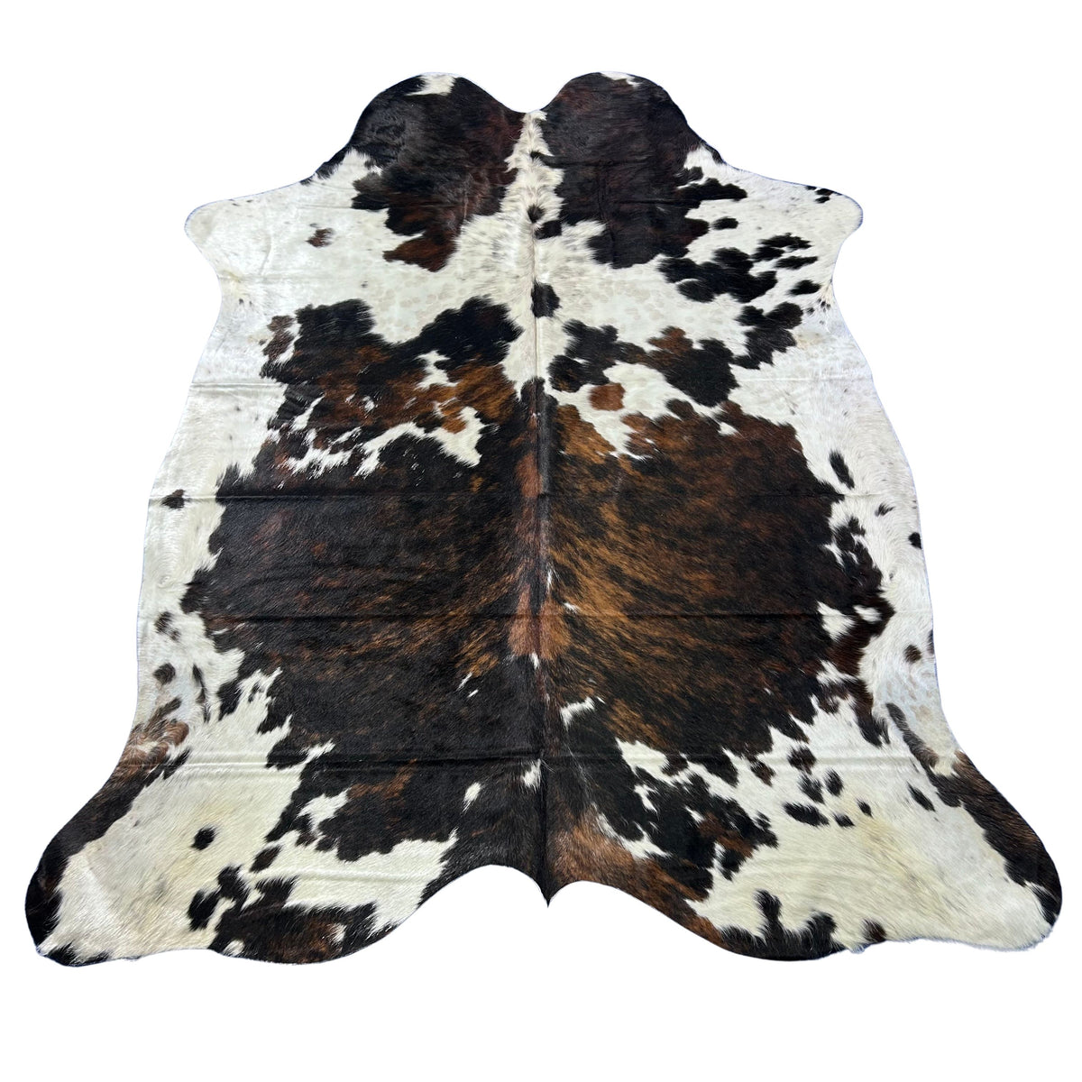 Tricolor Cowhide Rug (39 sq ft) Size: 7.5x6.2 feet Colombia-129