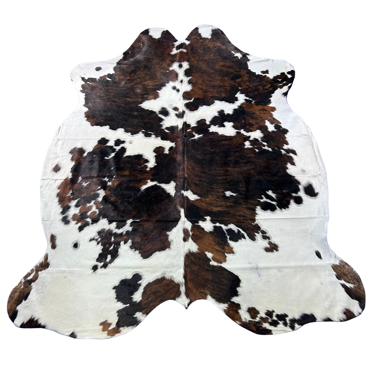 Tricolor Cowhide Rug (44 sq ft) Size: 8x7 feet Colombia-131