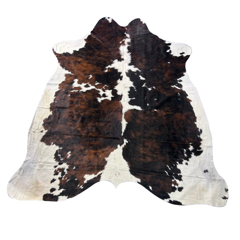 Tricolor Cowhide Rug (45.5 sq ft) Size: 8x7.5 feet Colombia-146