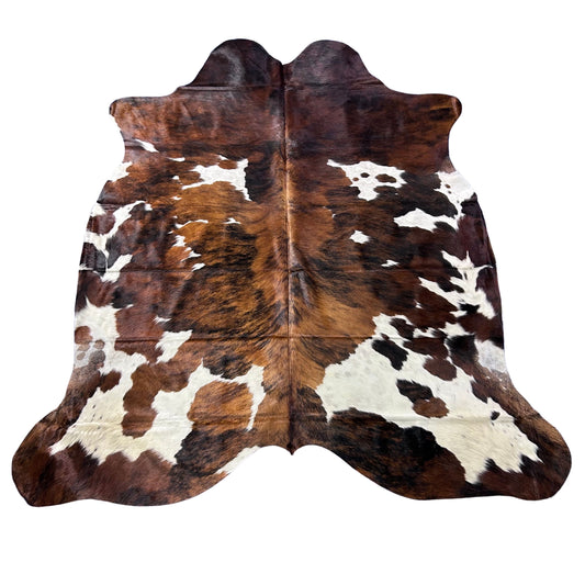 Tricolor Cowhide Rug (40 sq ft) Size: 7x6.5 feet Colombia-161