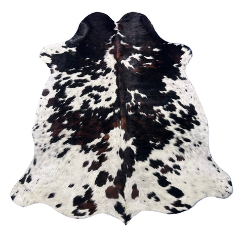 Tricolor Cowhide Rug (31 sq ft) Size: 7x5.5 feet Colombia-179