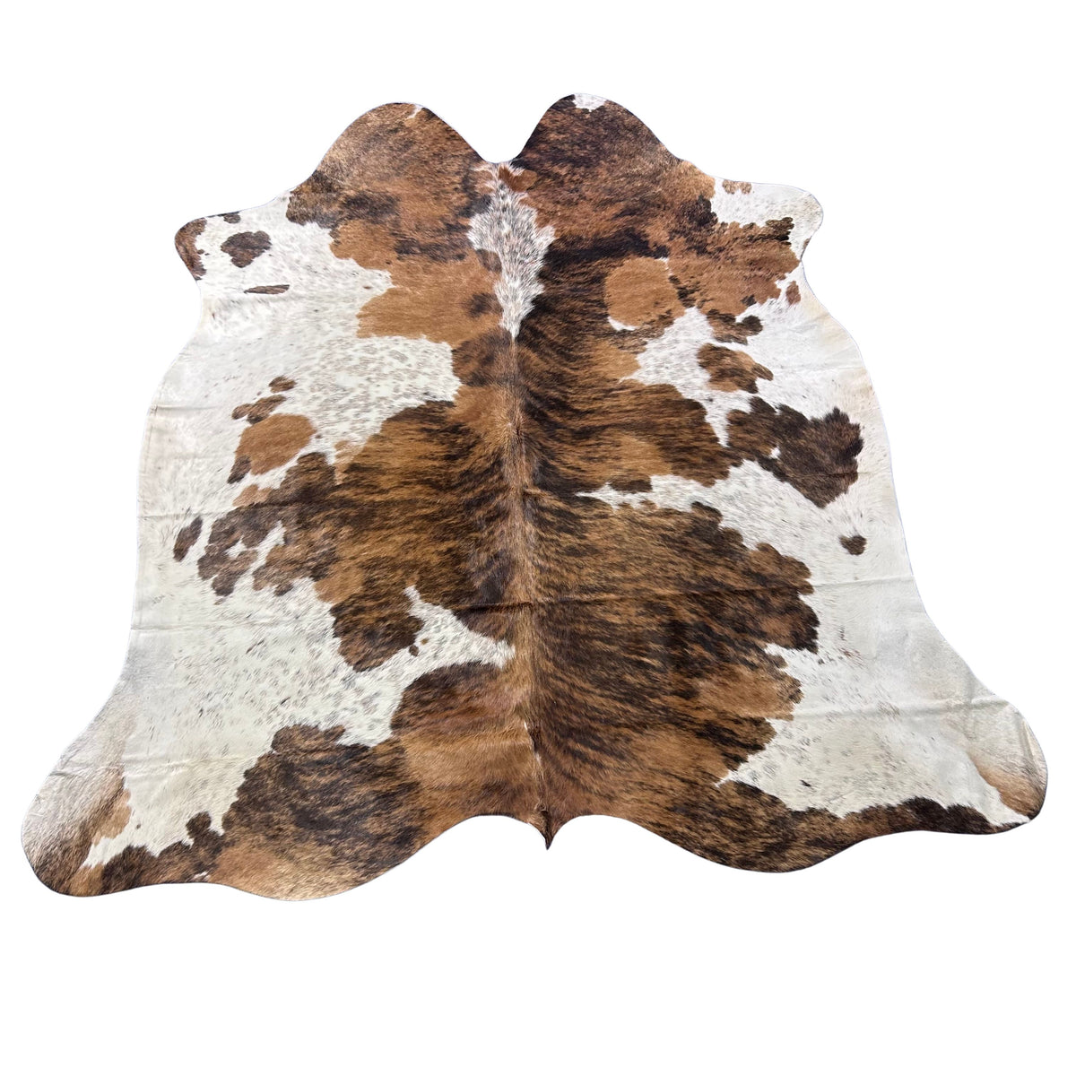 Tricolor Cowhide Rug (38.95 sq ft) Size: 7x7 feet Colombia-192