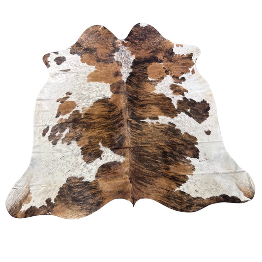 Tricolor Cowhide Rug (38.95 sq ft) Size: 7x7 feet Colombia-192