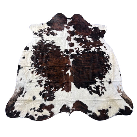 Tricolor Cowhide Rug (38 sq ft) Size: 7x6.5 feet Colombia-208