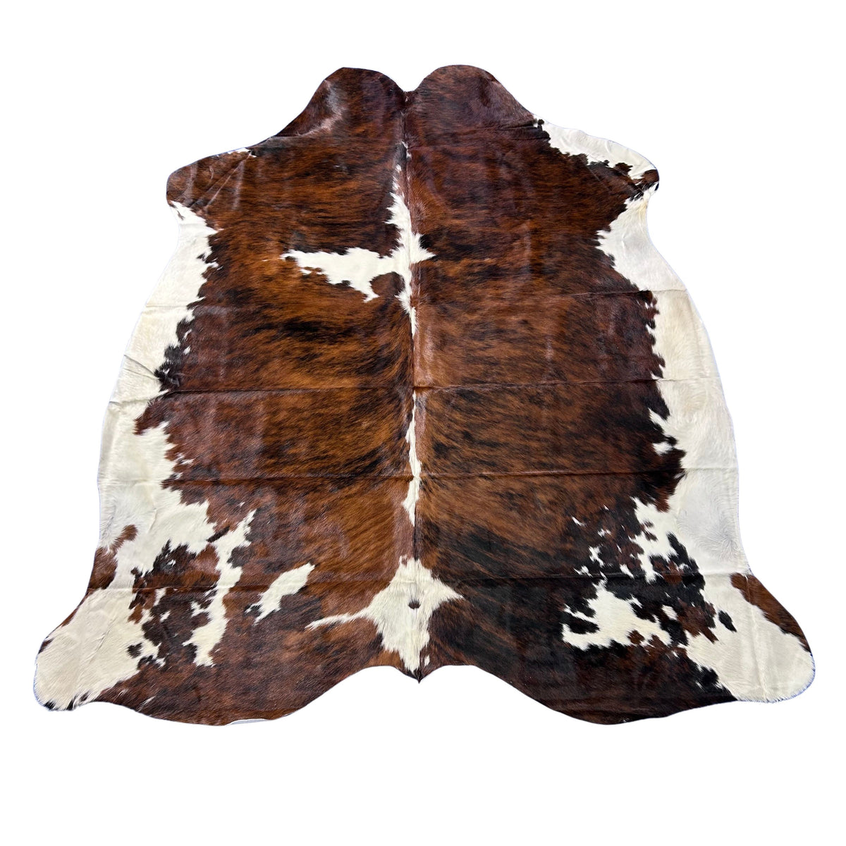 Tricolor Cowhide Rug (47 sq ft) Size: 8x7 feet Colombia-209