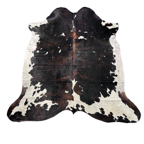 Tricolor Cowhide Rug (43.75 sq ft) Size: 8x7 feet Colombia-228