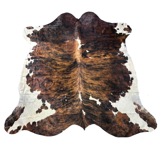 Huge Tricolor Cowhide Rug (51 sq ft) Size: 8x7.5 feet Colombia-23