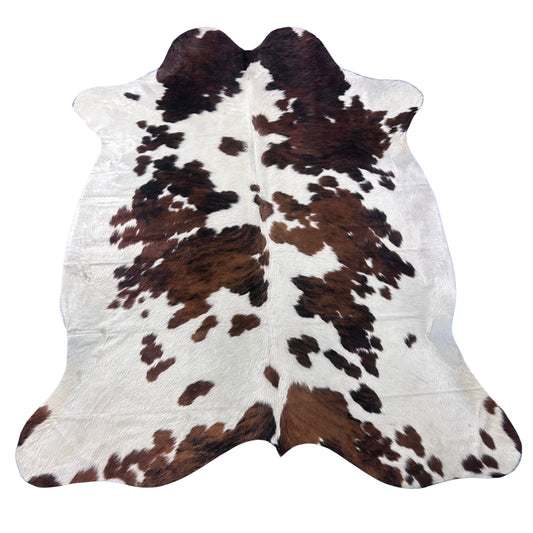 Tricolor Cowhide Rug (39 sq ft) Size: 7.2x6 feet Colombia-230