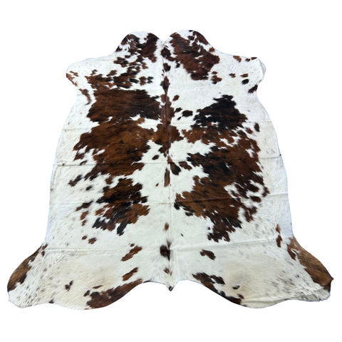 Tricolor Cowhide Rug (43 sq ft) Size: 8x7 feet Colombia-255