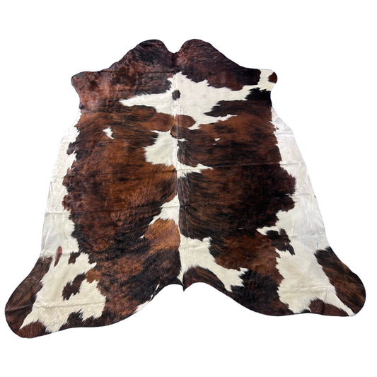 Tricolor Cowhide Rug (42.75 sq ft) Size: 8x7 feet Colombia-270
