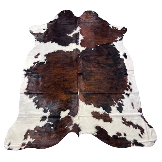 Huge Tricolor Cowhide Rug (44 sq ft) Size: 8x6 feet Colombia-270