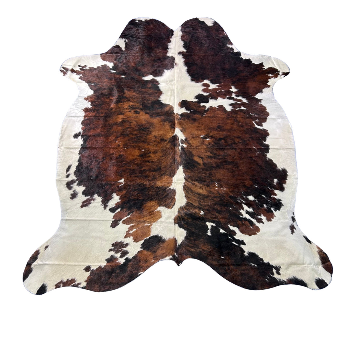 Tricolor Cowhide Rug (43 sq ft) Size: 8x7 feet Colombia-279