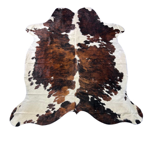 Tricolor Cowhide Rug (43 sq ft) Size: 8x7 feet Colombia-279