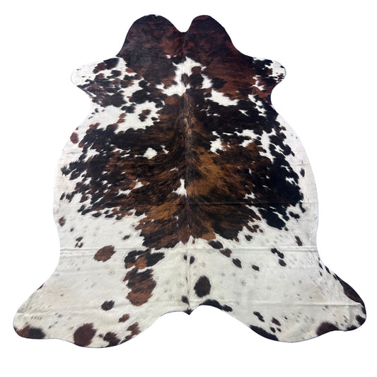 Tricolor Cowhide Rug (39 sq ft) Size: 8x6.2 feet Colombia-28