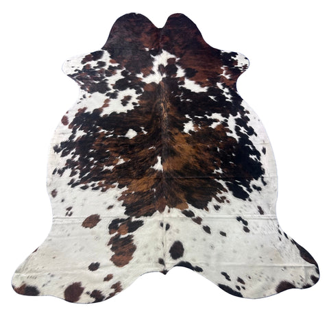 Tricolor Cowhide Rug (39 sq ft) Size: 8x6.2 feet Colombia-28
