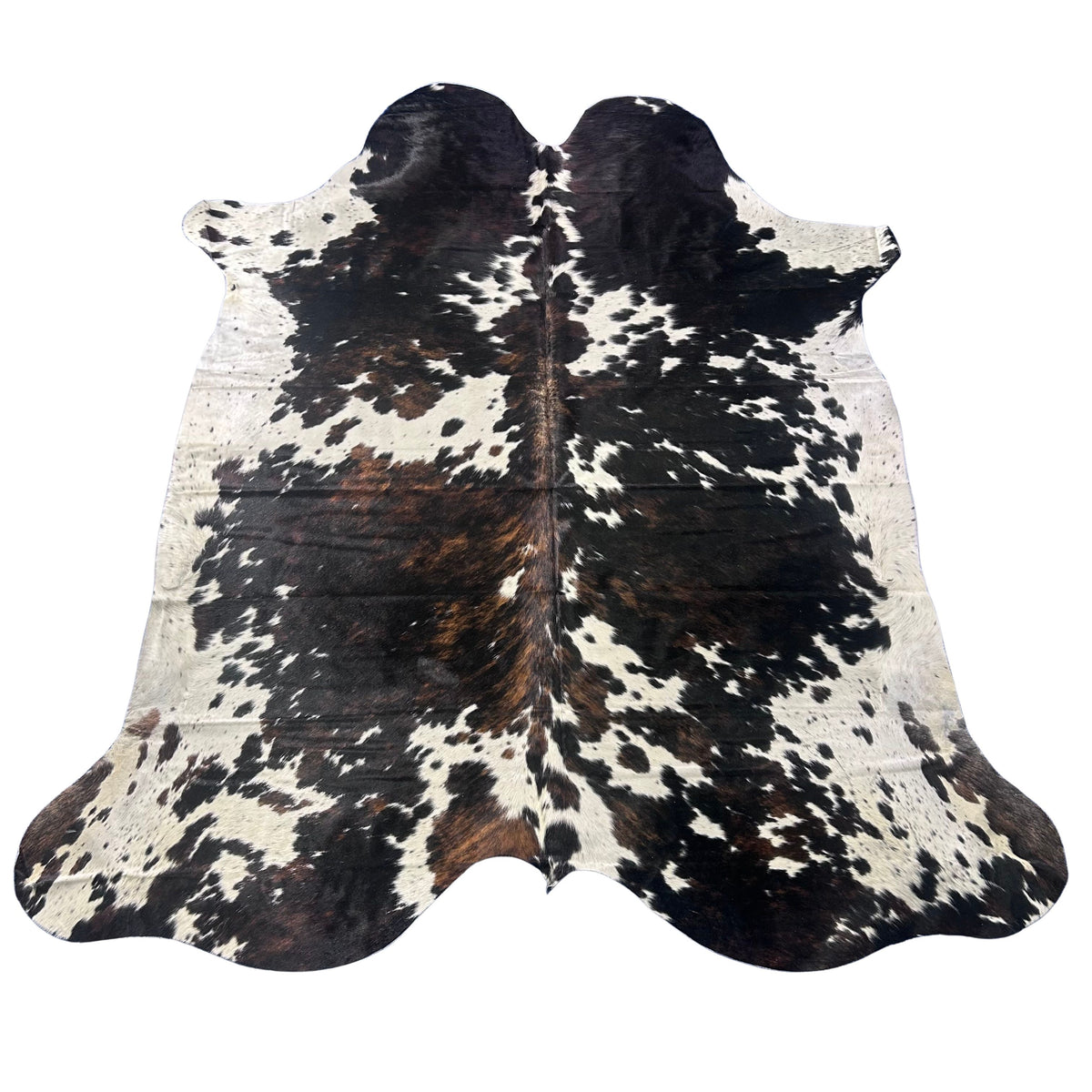 Tricolor Cowhide Rug (45.75 sq ft) Size: 8x7 feet Colombia-34