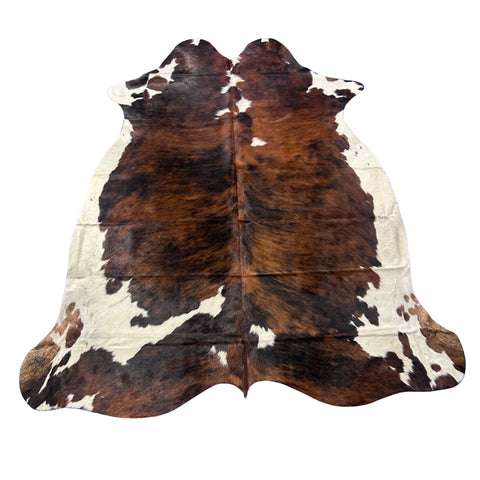 Tricolor Cowhide Rug (39.25 sq ft) Size: 7x7 feet Colombia-377
