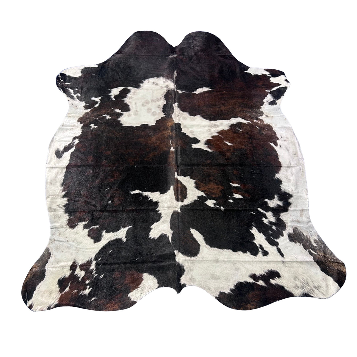 Tricolor Cowhide Rug (39 sq ft) Size: 7x6 feet Colombia-379