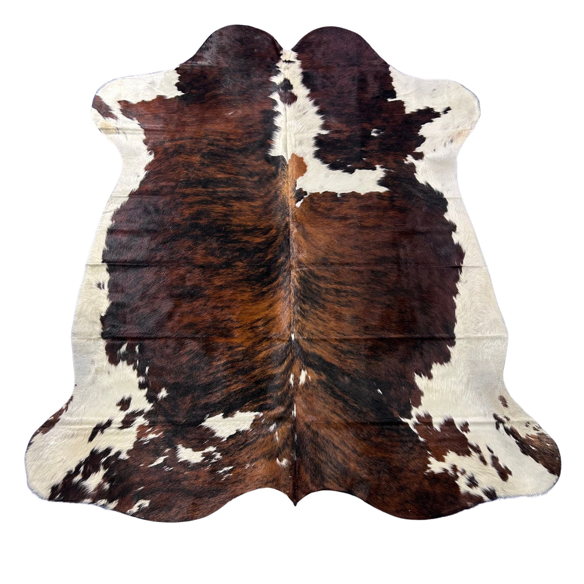 Tricolor Cowhide Rug (38 sq ft) Size: 7x6 feet Colombia-38