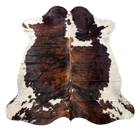 Tricolor Cowhide Rug (38 sq ft) Size: 7x6 feet Colombia-38