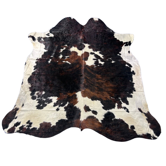 Tricolor Cowhide Rug (47.75 sq ft) Size: 8x7.5 feet Colombia-429