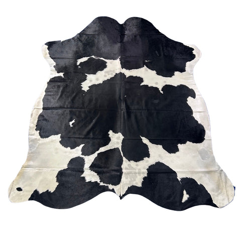 HUGE Black & White Cowhide Rug (50.5 sq ft) Size: 8x7 feet Colombia-72