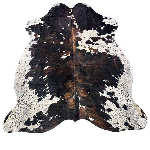 HUGE Tricolor Cowhide Rug (50 sq ft) Size: 8x7 feet Colombia-79