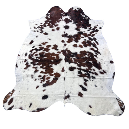 HUGE Tricolor Cowhide Rug (50 sq ft) Size: 8.2x7 feet Colombia-80
