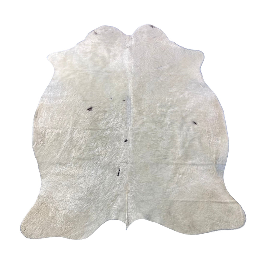 Almost Solid White Cowhide Rug (31 sq ft) Size: 6.5x5 feet Colombia-83