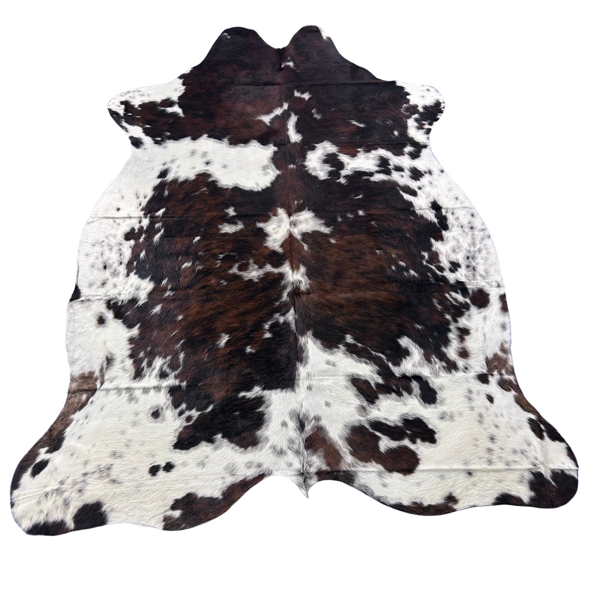 Tricolor Cowhide Rug Size: 7x6 feet Colombia # 149