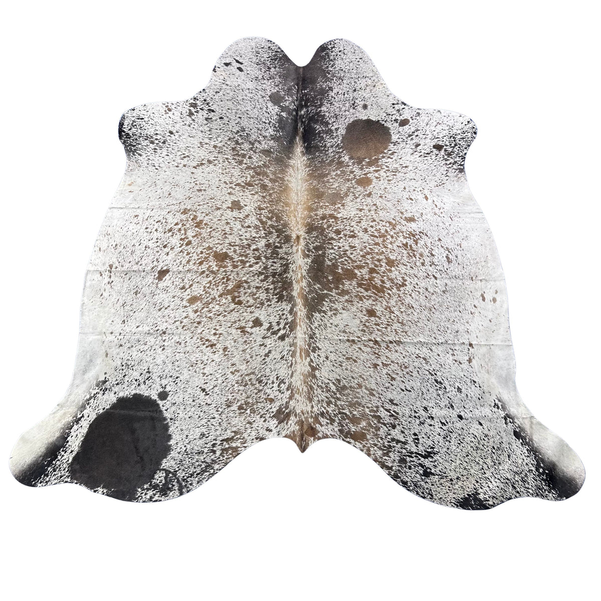 Salt & Pepper Tricolor Cowhide Rug (36 sq ft) Size: 7x6.7 feet Colombia-17